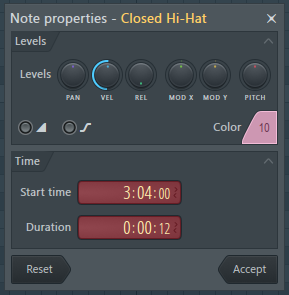 图 4-1. 单个音符可以修改颜色